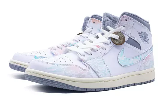 Jordan Air Jordan 1 винтажные баскетбольные кроссовки мужские, Turquoise