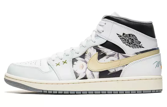 Кроссовки Jordan Air Jordan 1, бежевый/белый