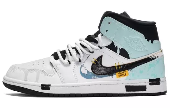 Кроссовки Air Jordan 1 Vintage Basketball Shoes Men High-Top White