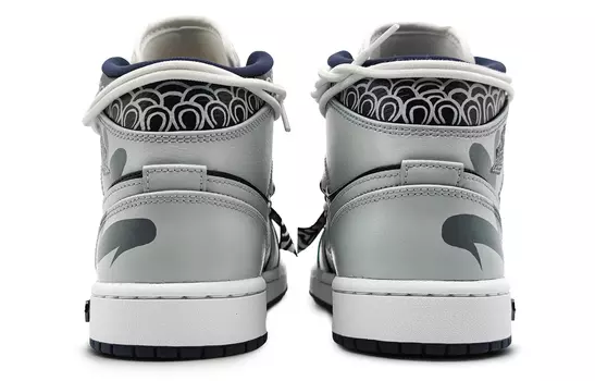 Кроссовки Air JORDAN 1 Vintage Basketball Shoes Men Mid-Top Black White