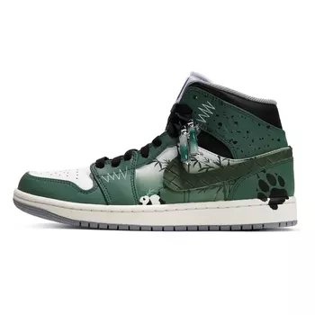 Кроссовки Air JORDAN 1 Vintage Basketball Shoes Men High-Top White Green