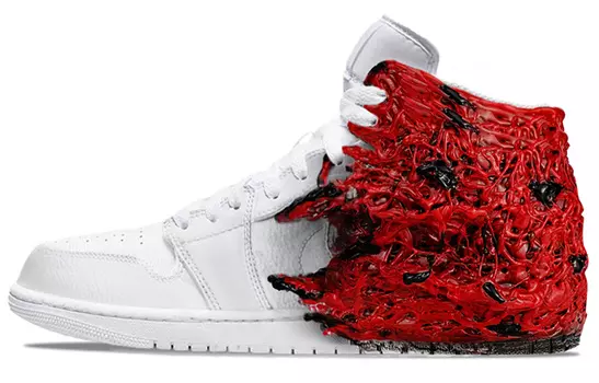 Кроссовки Air JORDAN 1 Vintage Basketball Shoes Men Mid-Top Red Black White