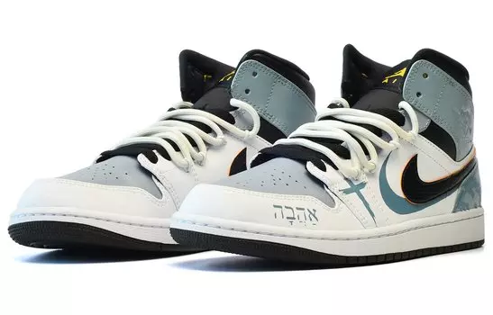 Кроссовки Vintage Jordan Air Jordan 1, голубой/черный