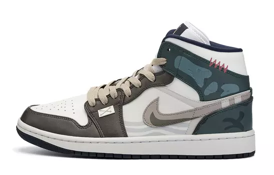 Кроссовки Jordan Air Jordan 1, коричневый/белый