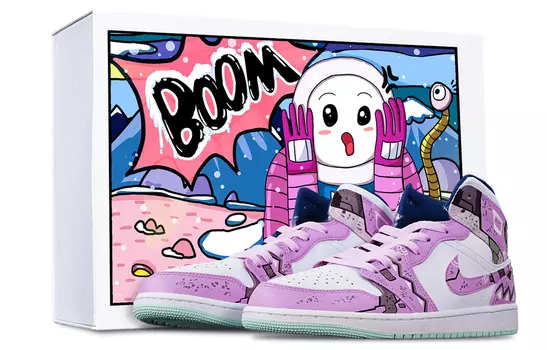 Кроссовки Air Jordan 1 Vintage Basketball Shoes Men High-Top White