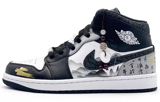 Jordan Air Jordan 1 винтажные баскетбольные кроссовки мужские, Black