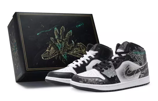 Jordan Air Jordan 1 винтажные баскетбольные кроссовки мужские, Black silver white
