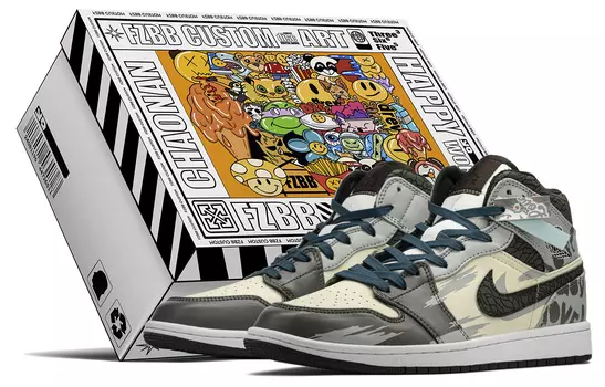 Jordan Air Jordan 1 винтажные баскетбольные кроссовки мужские, Gray/Black