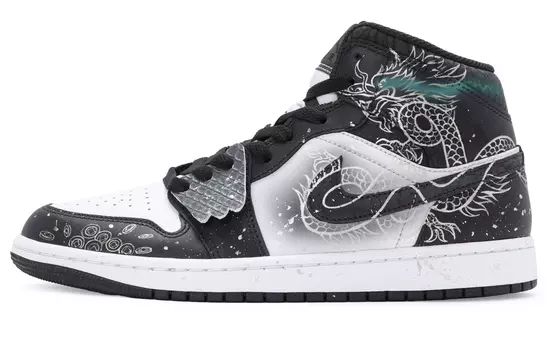Jordan Air Jordan 1 винтажные баскетбольные кроссовки мужские, Black silver white