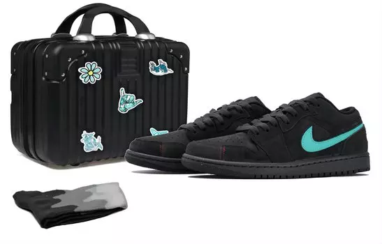 Jordan Air Jordan 1 винтажные баскетбольные кроссовки мужские, Black/Green