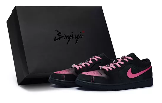 Jordan Air Jordan 1 винтажные баскетбольные кроссовки мужские, Black/Pink