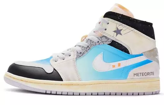 Кроссовки Vintage Jordan Air Jordan 1, голубой/черный