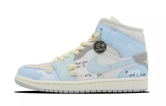 Jordan Air Jordan 1 винтажные баскетбольные кроссовки мужские, Light Teal