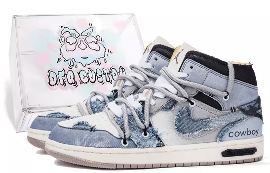 Jordan Air Jordan 1 винтажные баскетбольные кроссовки мужские, Metallic Blue