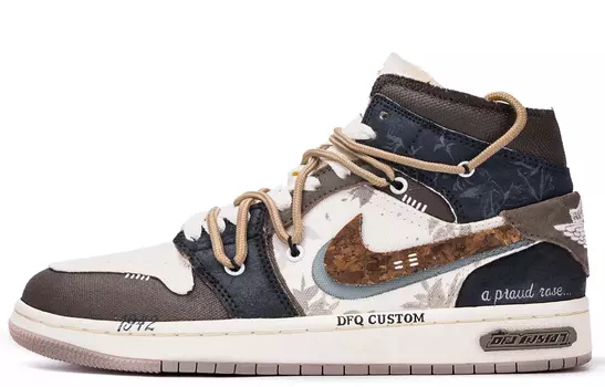 Jordan Air Jordan 1 винтажные баскетбольные кроссовки мужские, Olive Brown