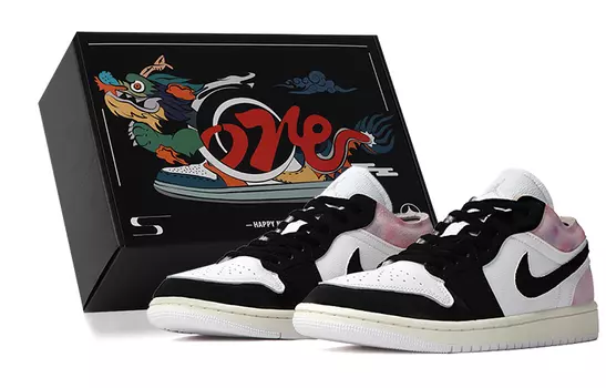 Jordan Air Jordan 1 винтажные баскетбольные кроссовки мужские, Black/Pink