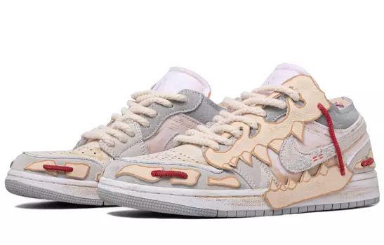 Jordan Air Jordan 1 винтажные баскетбольные кроссовки мужские, Gray white rice