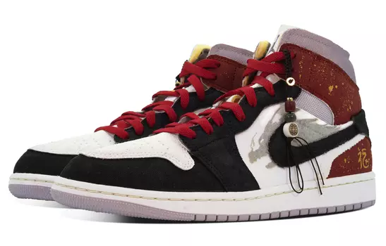 Jordan Air Jordan 1 винтажные баскетбольные кроссовки мужские, Black/Red