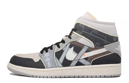 Jordan Air Jordan 1 винтажные баскетбольные кроссовки мужские, Light Gray