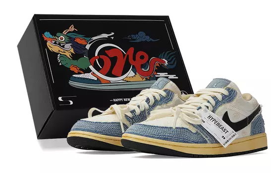 Jordan Air Jordan 1 винтажные баскетбольные кроссовки мужские, White/Blue