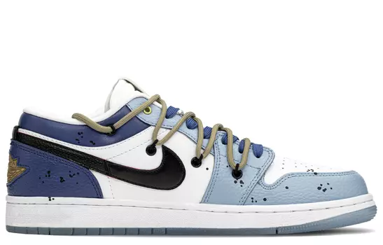 Jordan Air Jordan 1 винтажные баскетбольные кроссовки мужские, Blue/Black