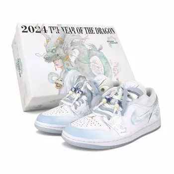 Jordan Air Jordan 1 винтажные баскетбольные кроссовки мужские, White/Blue