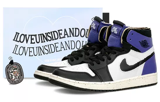 Кроссовки Air Jordan 1 Vintage Basketball Shoes Men Mid-Top Black