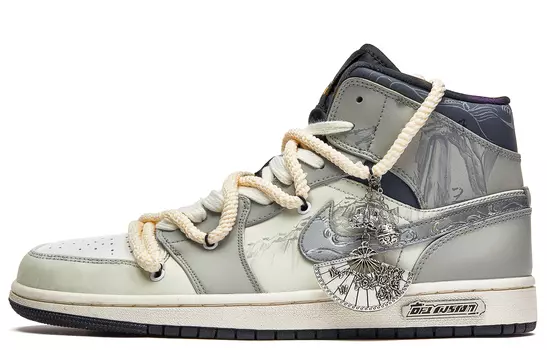 Jordan Air Jordan 1 винтажные баскетбольные кроссовки мужские, Light Gray