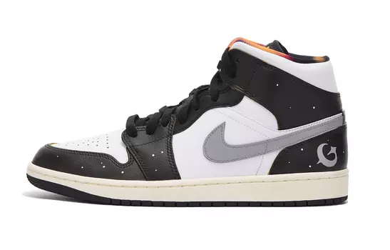 Кроссовки Air JORDAN 1 Vintage Basketball Shoes Men Mid-Top Gray Black