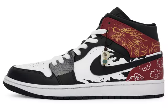 Jordan Air Jordan 1 винтажные баскетбольные кроссовки мужские, Dark Team Red/Summit White/White/Black