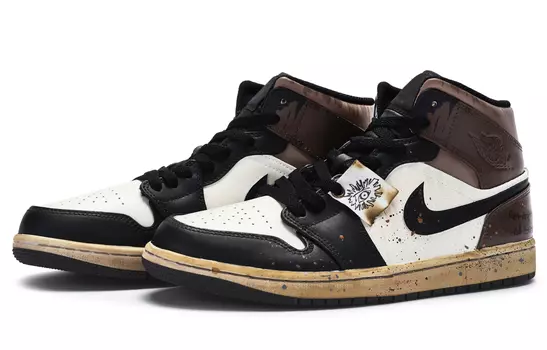 Jordan Air Jordan 1 винтажные баскетбольные кроссовки мужские, Brown/Black/White