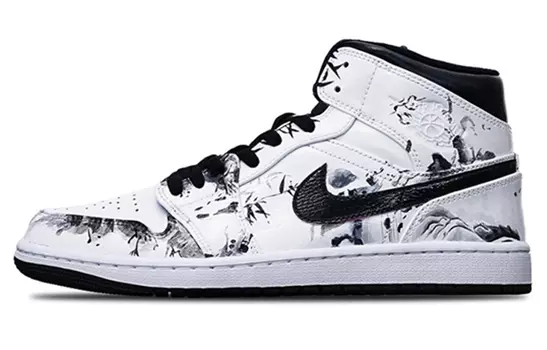 Кроссовки Air JORDAN 1 Vintage Basketball Shoes Men Mid-Top Black White