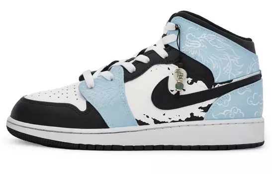 Jordan Air Jordan 1 винтажные баскетбольные кроссовки мужские, University Blue/White/Black