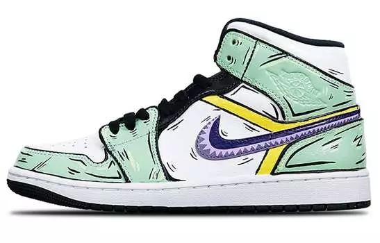 Кроссовки Air Jordan 1 Vintage Basketball Shoes Men Mid-Top Green