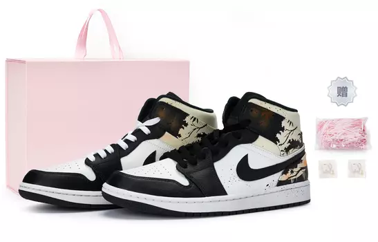 Jordan Air Jordan 1 винтажные баскетбольные кроссовки мужские, Cloud White/Core Black/Lucid Lemon