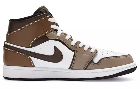 Кроссовки Air Jordan 1 Vintage Basketball Shoes Men Mid-Top White