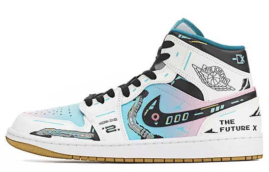 Jordan Air Jordan 1 винтажные баскетбольные кроссовки мужские, Ultra Blue/Fire Orchid