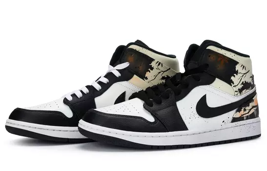 Jordan Air Jordan 1 винтажные баскетбольные кроссовки мужские, Cloud White/Core Black/Lucid Lemon
