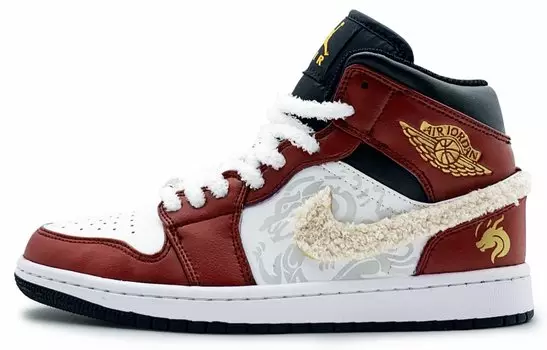 Jordan Air Jordan 1 винтажные баскетбольные кроссовки мужские, Dark Red