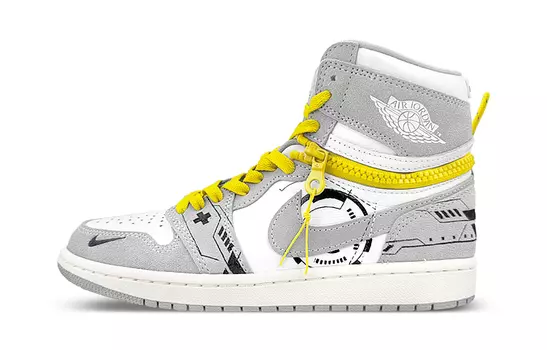 Кроссовки Air JORDAN 1 Vintage Basketball Shoes Men High-Top White Black