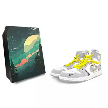 Кроссовки Vintage Jordan Air Jordan 1, серый/желтый