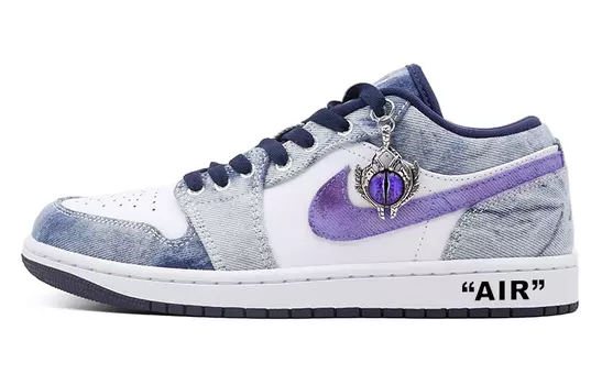 Jordan Air Jordan 1 винтажные баскетбольные кроссовки мужские, White/Blue