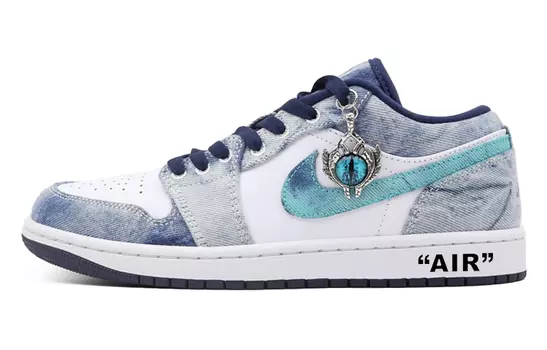 Jordan Air Jordan 1 винтажные баскетбольные кроссовки мужские, White/Blue