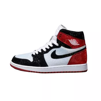 Jordan Air Jordan 1 винтажные баскетбольные кроссовки мужские, Black/Dark Obsidian/Total Orange