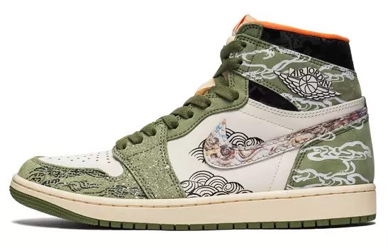 Jordan Air Jordan 1 винтажные баскетбольные кроссовки мужские, Green