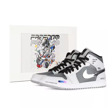 Jordan Air Jordan 1 винтажные баскетбольные кроссовки мужские, Dark Gray