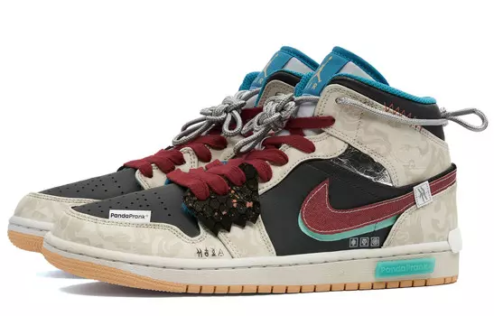 Jordan Air Jordan 1 винтажные баскетбольные кроссовки мужские, Black-brown-red