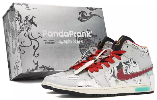Jordan Air Jordan 1 винтажные баскетбольные кроссовки мужские, Grey/Red