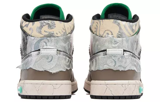 Jordan Air Jordan 1 винтажные баскетбольные кроссовки мужские, Black-brown-silver