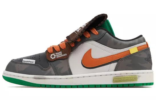 Jordan Air Jordan 1 винтажные баскетбольные кроссовки мужские, Grey White Orange